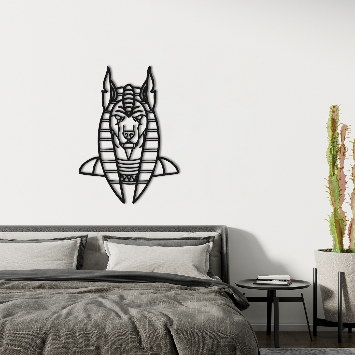 Anubis Egyptian Metal Wall Art – Ancient Mythology Inspired Decor