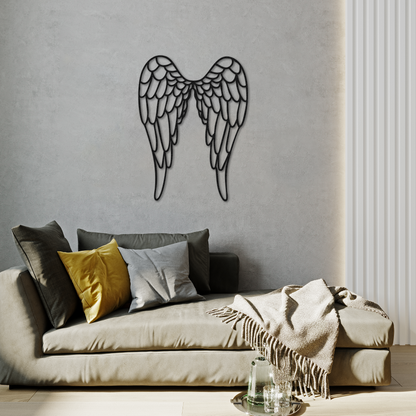 Angel Wings Metal Wall Art – Spiritual and Modern Home Decor