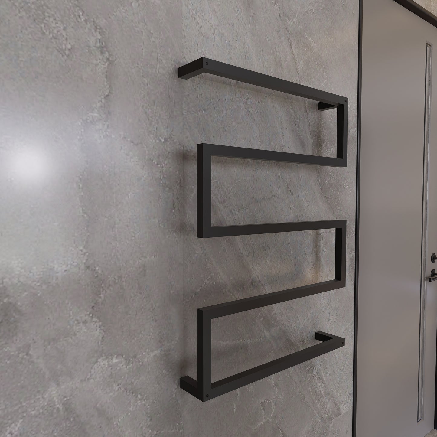 Modern Geometric Metal Towel Rack