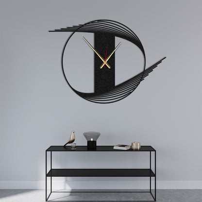 Modern Spiral Wall Clock, Black Minimalist Large Metal Art, Unique Design Unique Large Size Clock, Metal Wall Clock, Best Gift for Her