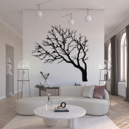 🌿 Birds on Branch Metal Wall Art