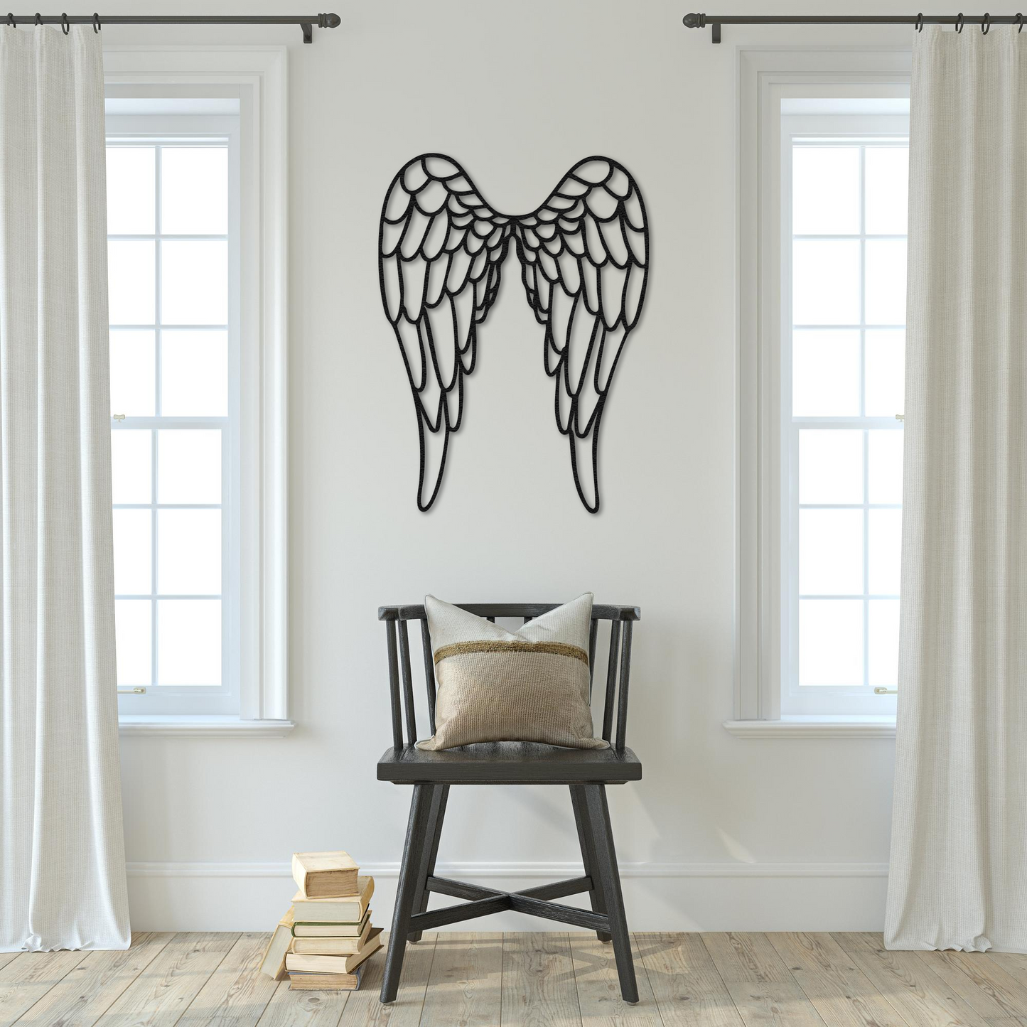 Angel Wings Metal Wall Art – Spiritual and Modern Home Decor