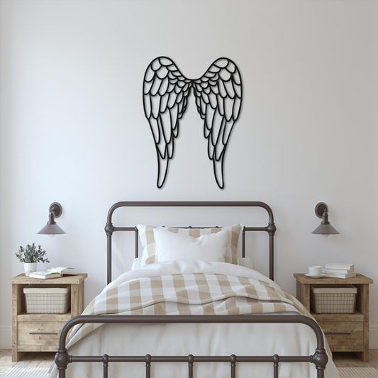 Angel Wings Metal Wall Art – Spiritual and Modern Home Decor
