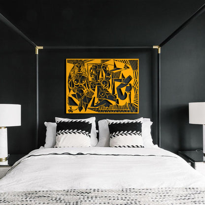 Modern Luxury Metal Wall Decor, Mid Century Wall Art, Abstract Metal Wall Sculpture, Above Bed Decor, Living Room Decor, Geometric Wall Art