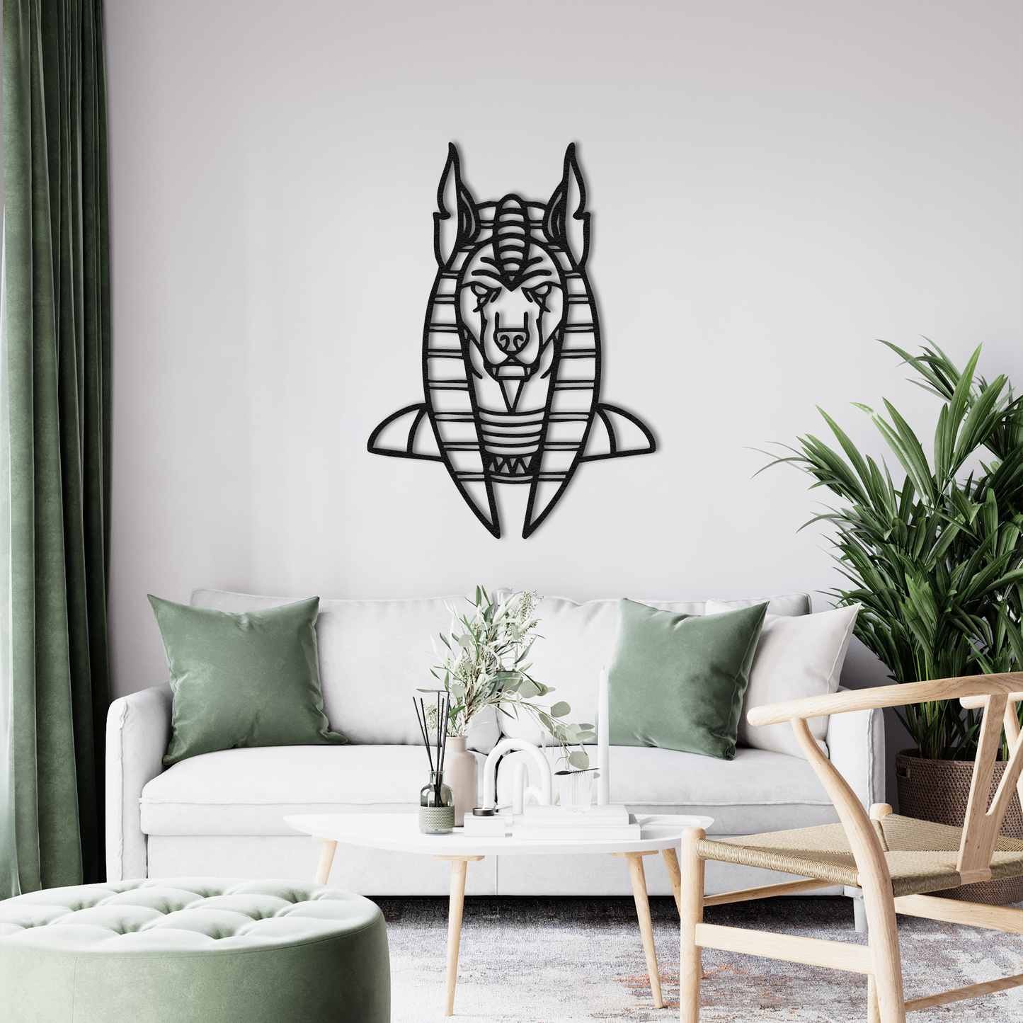 Anubis Egyptian Metal Wall Art – Ancient Mythology Inspired Decor