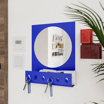 Minimalist Wall Mirror with Key Organizer