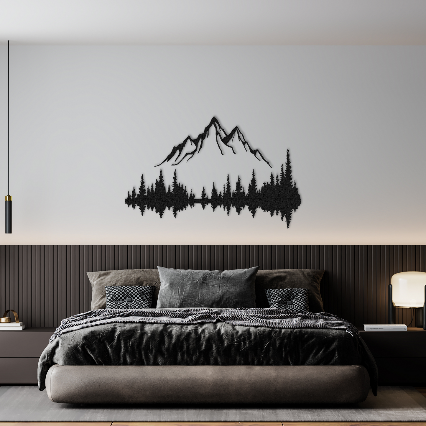 Mountain and Forest Metal Wall Art