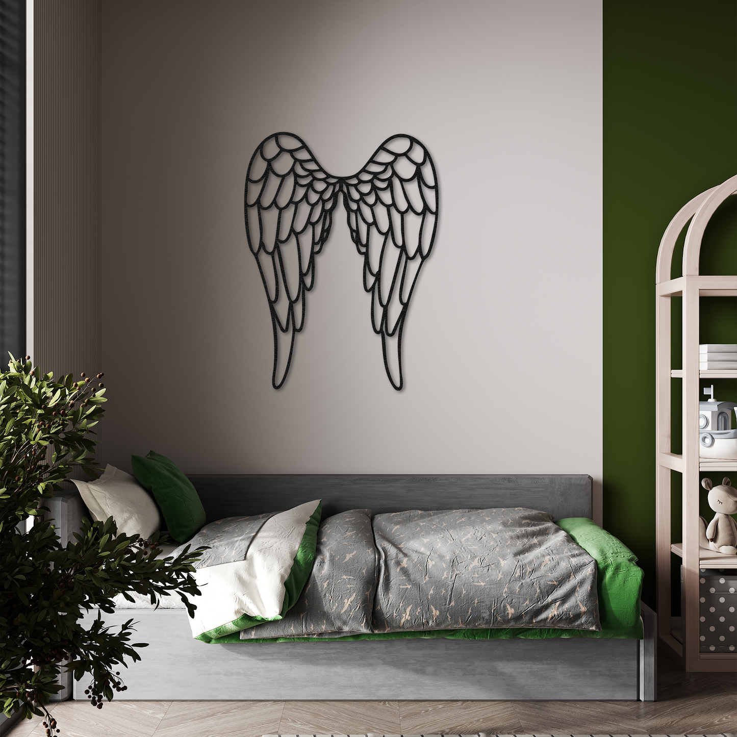 Angel Wings Metal Wall Art – Spiritual and Modern Home Decor