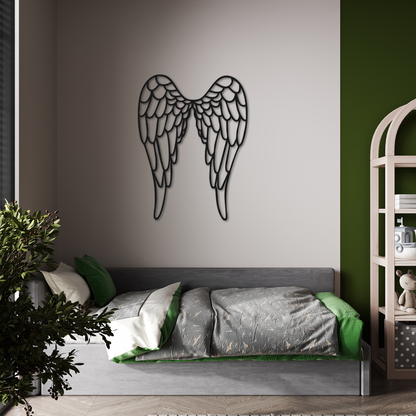 Angel Wings Metal Wall Art – Spiritual and Modern Home Decor