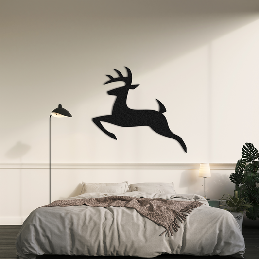 Handmade Metal Deer Wall Hanging – Modern Rustic Home Decor