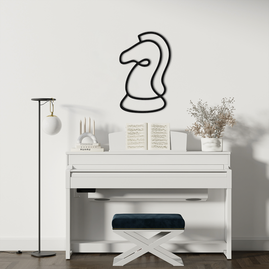 Chess Knight Metal Wall Art – Minimalist Modern Home Decor