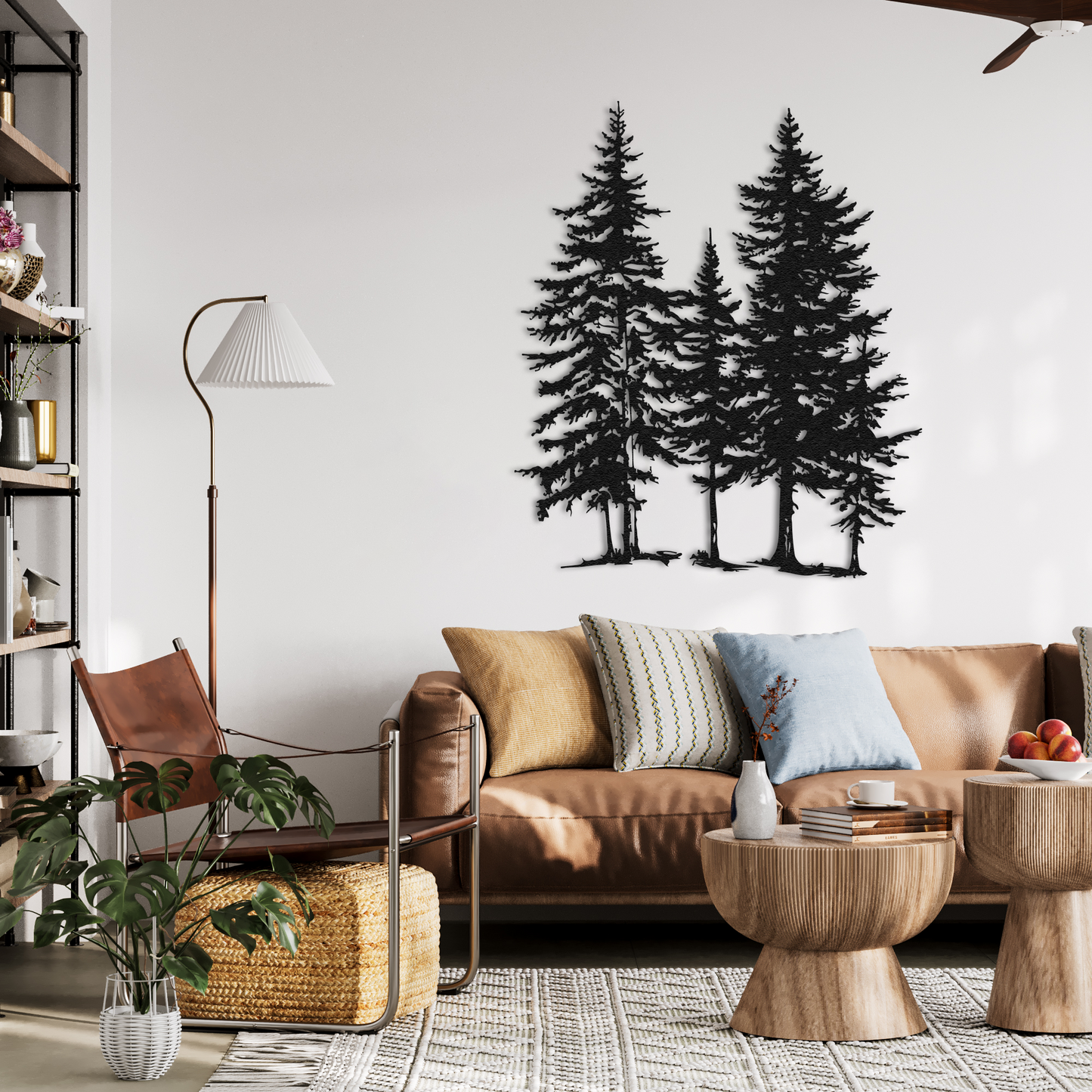🌲 3-Panel Tree Metal Wall Art