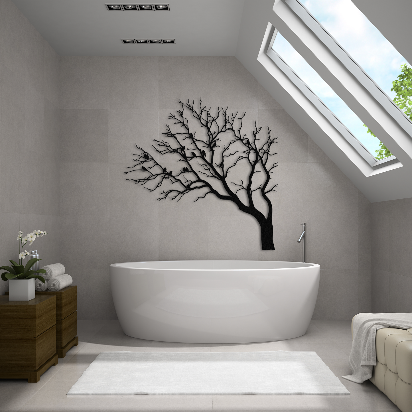 🌿 Birds on Branch Metal Wall Art