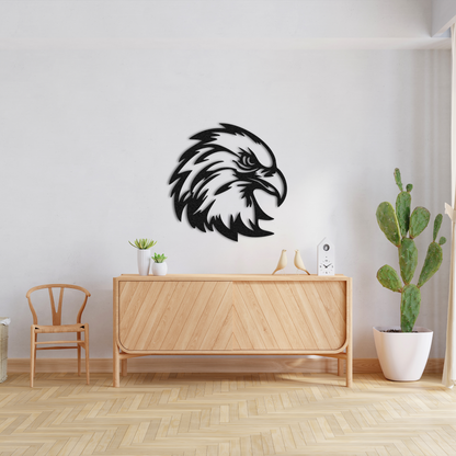 Eagle Head Metal Wall Art – Modern Animal Home Decoration