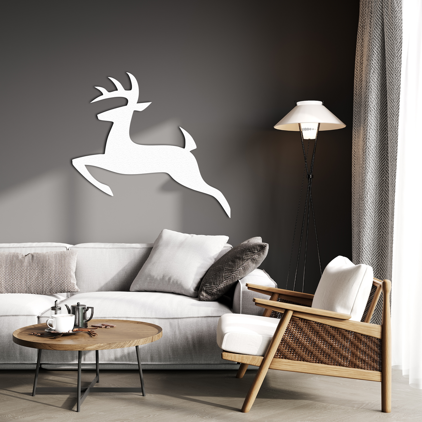 Deer Metal Wall Art – Rustic Woodland Inspired Home Decor