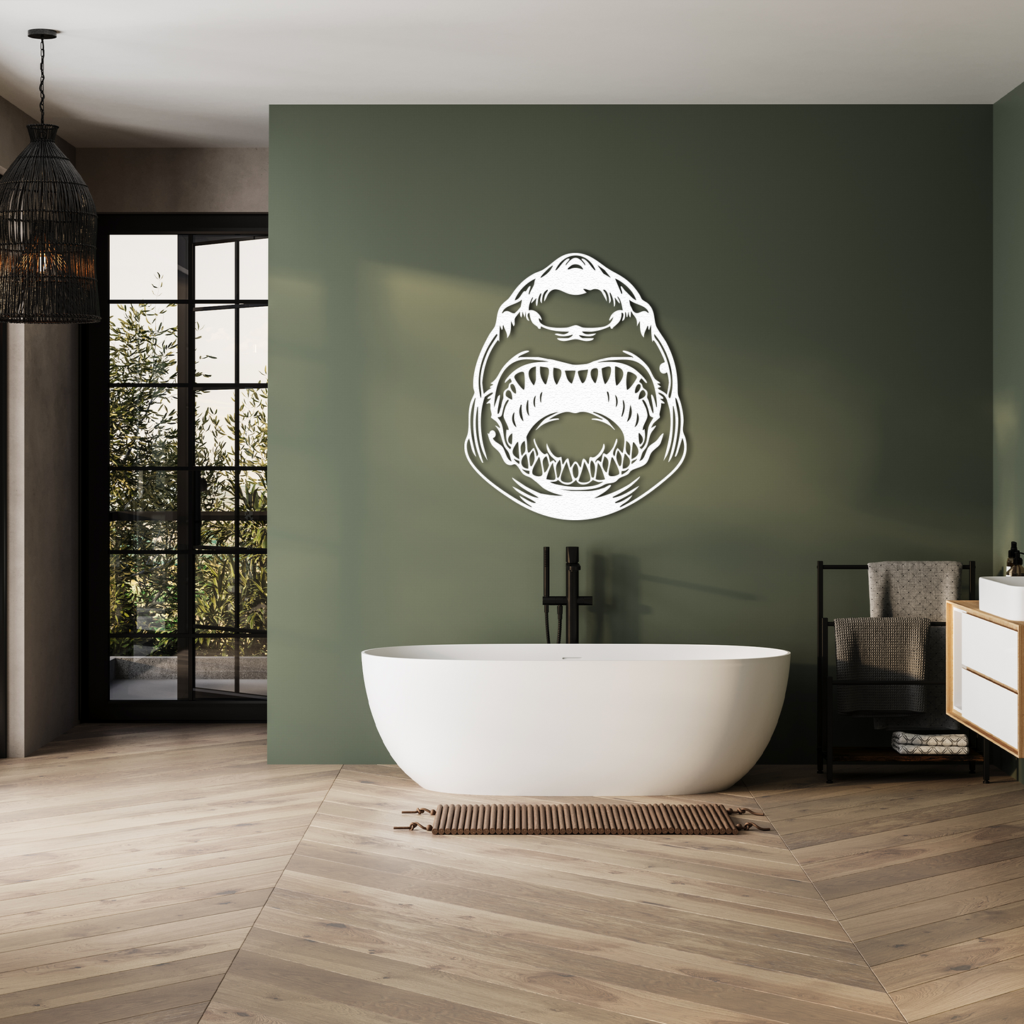 Shark Metal Wall Art – Ocean Inspired Modern Home Decor