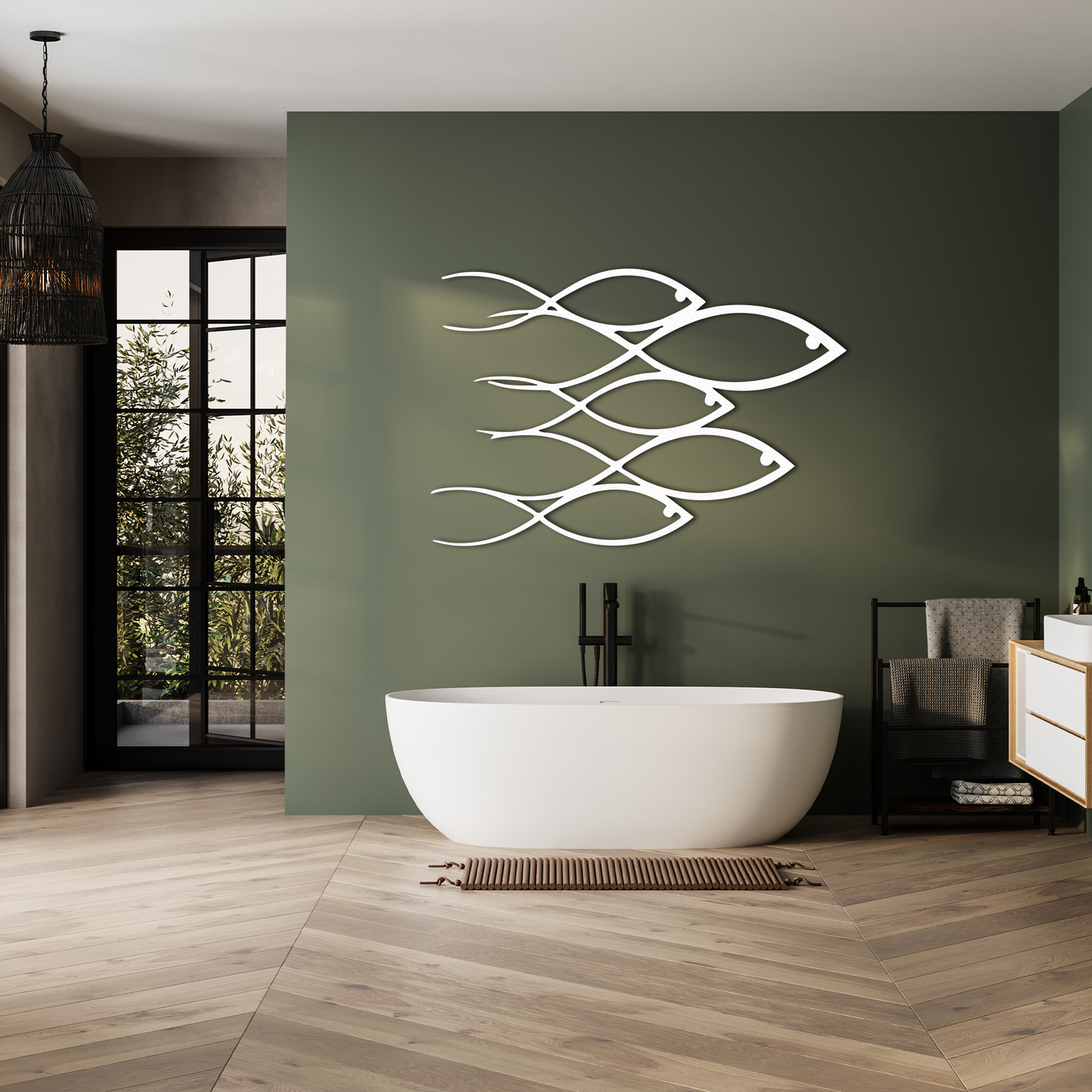 Fish Metal Wall Art – Modern Ocean Inspired Home Decor