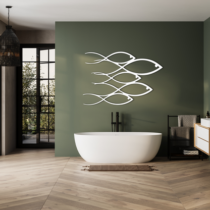 Fish Metal Wall Art – Modern Ocean Inspired Home Decor