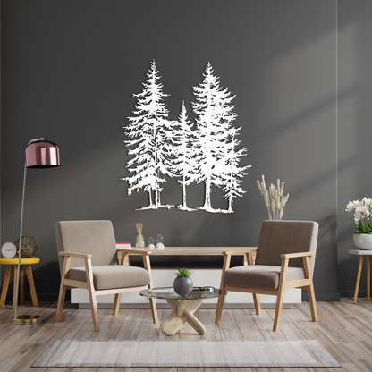 🌲 3-Panel Tree Metal Wall Art