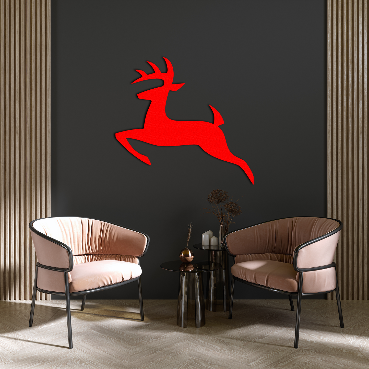 Deer Metal Wall Art – Rustic Woodland Inspired Home Decor