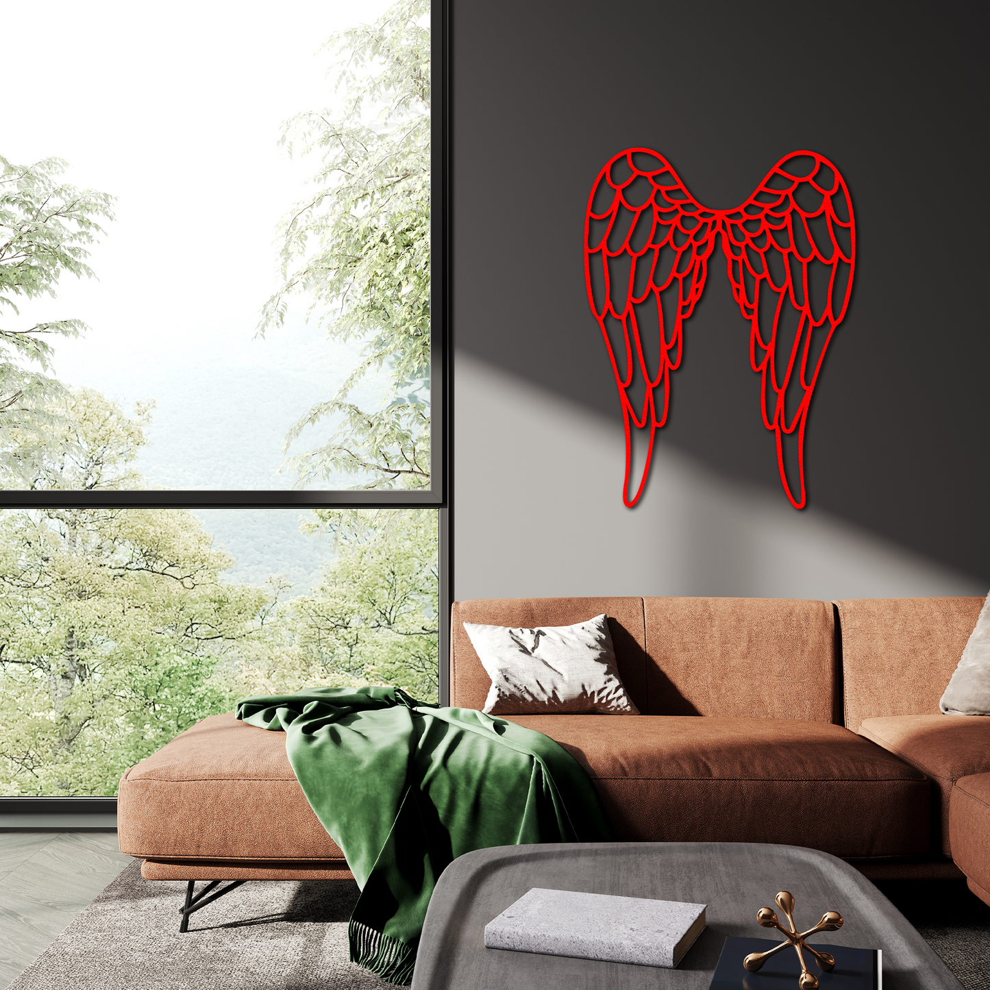 Angel Wings Metal Wall Art – Spiritual and Modern Home Decor