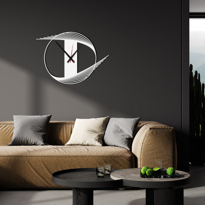Modern Spiral Wall Clock, Black Minimalist Large Metal Art, Unique Design Unique Large Size Clock, Metal Wall Clock, Best Gift for Her