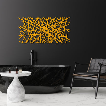 Modern Luxury Metal Wall Decor, Mid Century Wall Art, Abstract Metal Wall Sculpture, Above Bed Decor, Living Room Decor, Geometric Wall Art