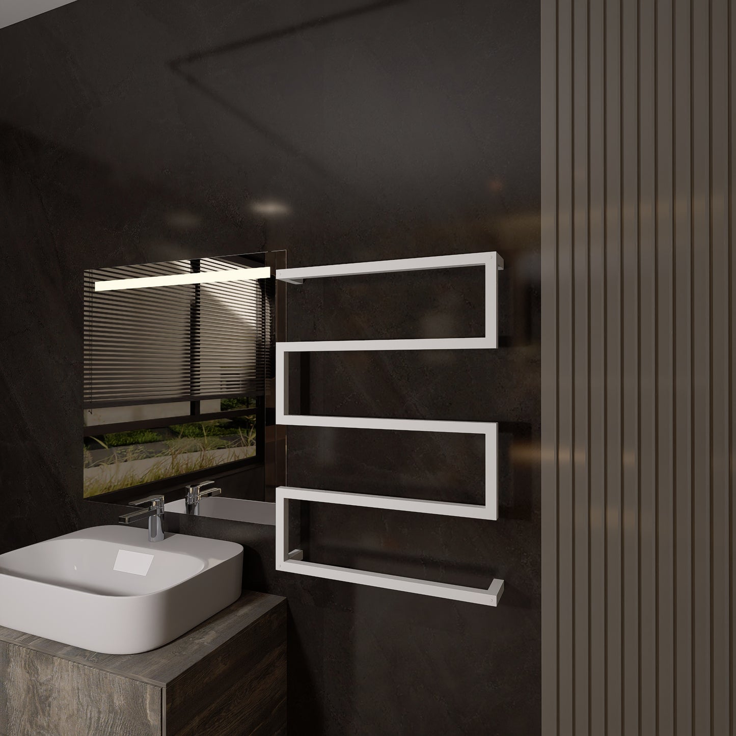 Modern Geometric Metal Towel Rack