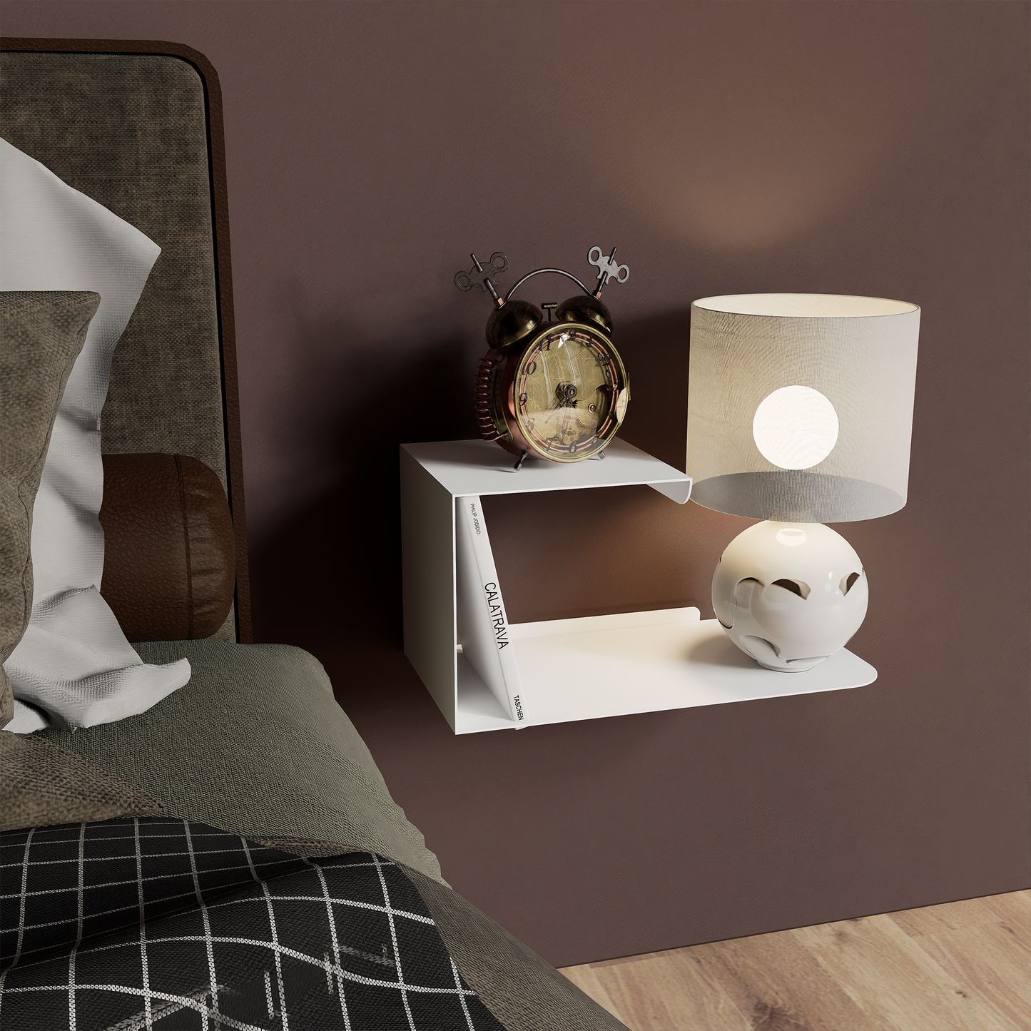 Minimalist Metal Wall Shelf – L Shape Design