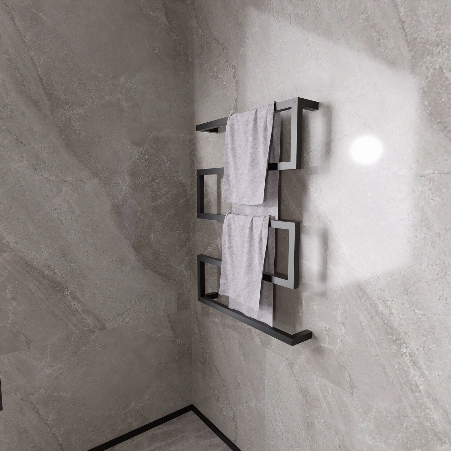 Modern Geometric Metal Towel Rack