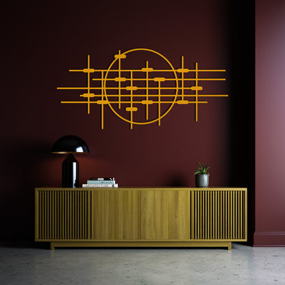 Modern Luxury Metal Wall Decor, Mid Century Wall Art, Abstract Metal Wall Sculpture, Above Bed Decor, Living Room Decor, Geometric Wall Art