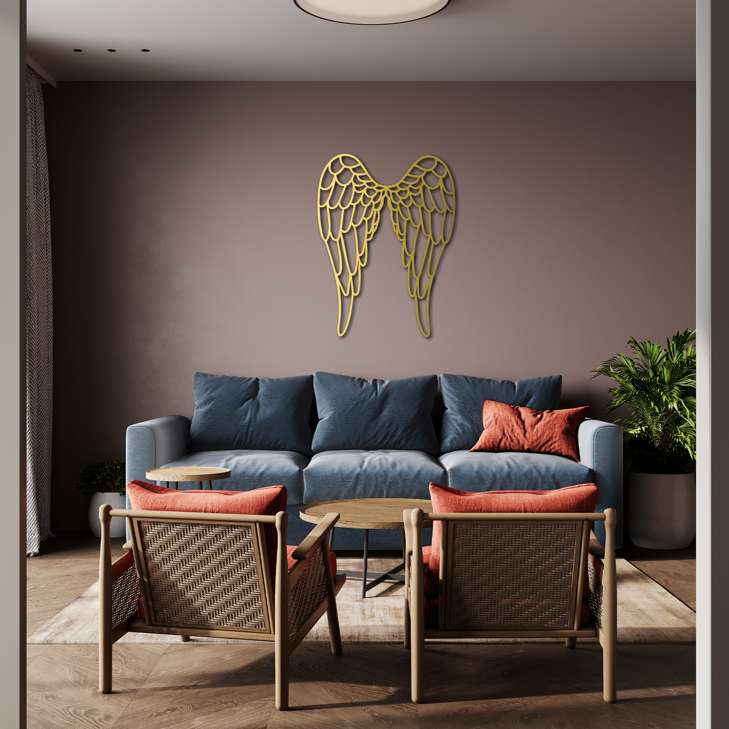 Angel Wings Metal Wall Art – Spiritual and Modern Home Decor