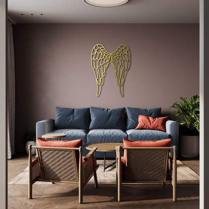 Angel Wings Metal Wall Art – Spiritual and Modern Home Decor