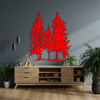 🌲 3-Panel Tree Metal Wall Art