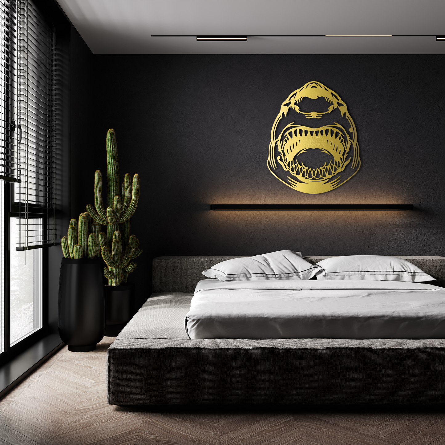 Shark Metal Wall Art – Ocean Inspired Modern Home Decor