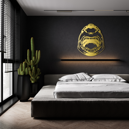 Shark Metal Wall Art – Ocean Inspired Modern Home Decor