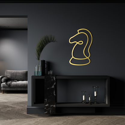 Chess Knight Metal Wall Art – Minimalist Modern Home Decor