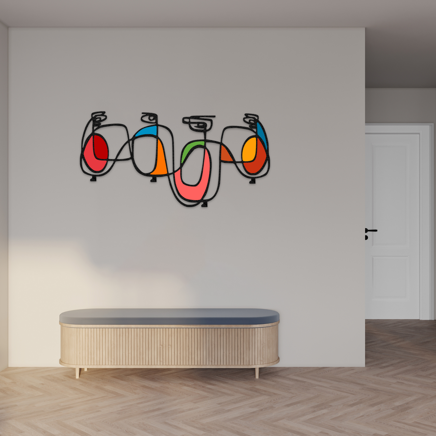 Modern Colorful Face Wall Decor