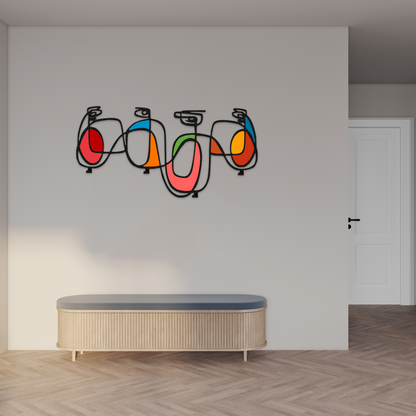 Modern Colorful Face Wall Decor