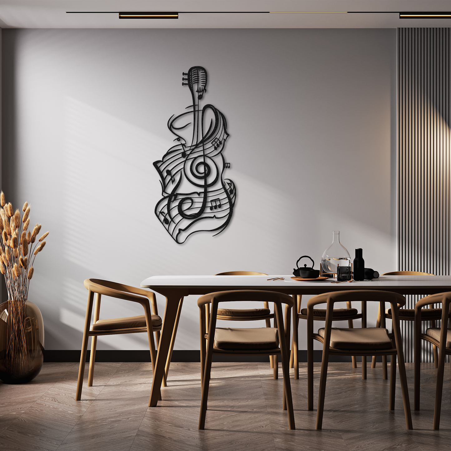 Music Line Art Sculpture