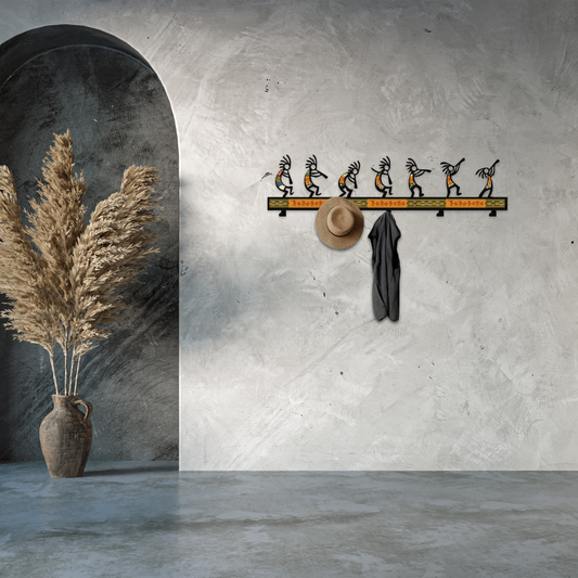 Ethnic Style Metal Wall Hanger for Hats and Coats