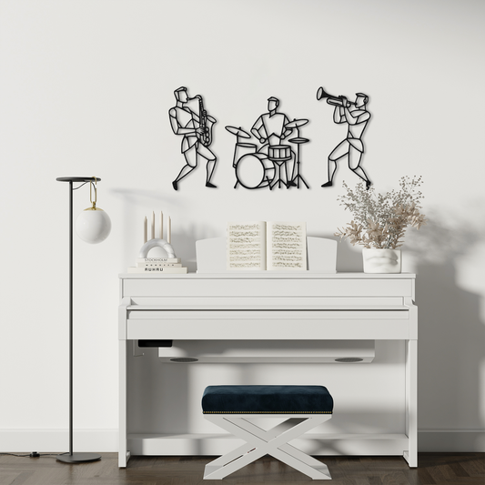 Jazz Band Metal Wall Art