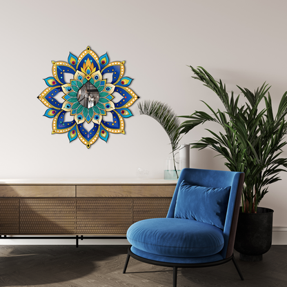 Boho Chic Mandala Mirror Wall Art – Geometric Metal Design
